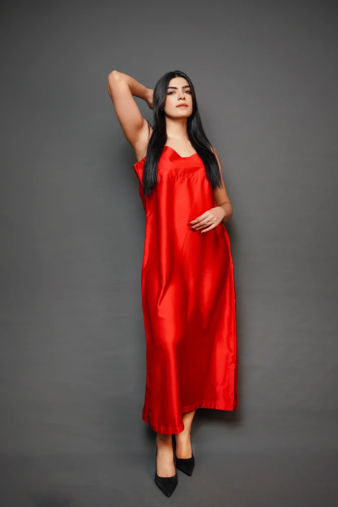 Spaghetti Strap Slit Long Dress - Image 3